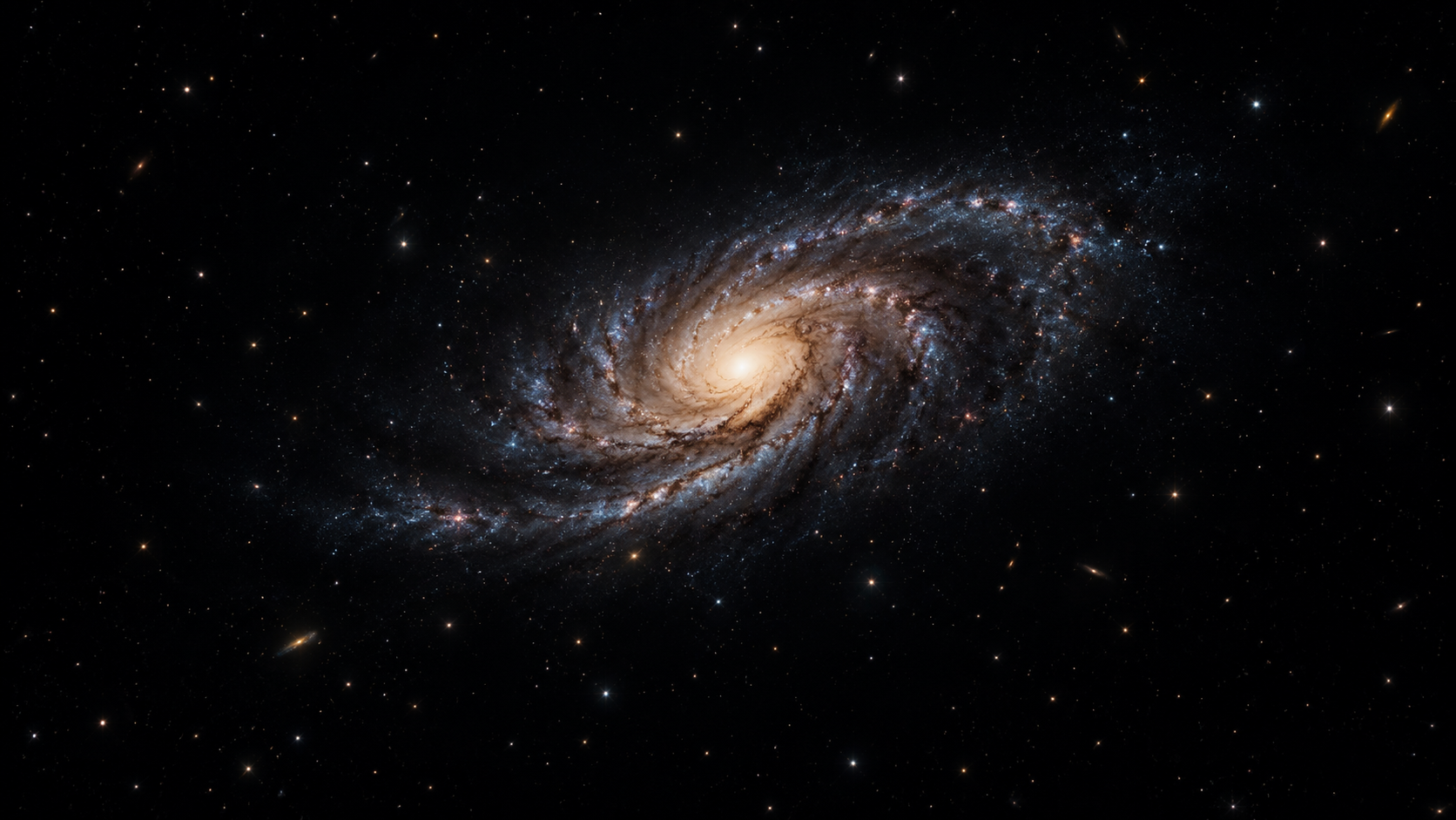 A spiral galaxy in deep space